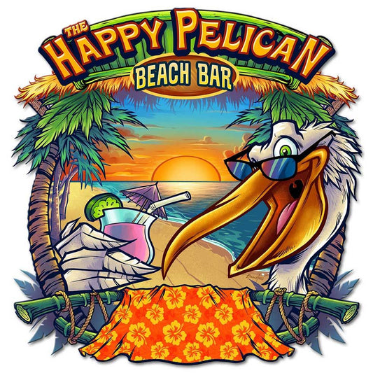 Happy Pelican Beach Bar 20 x 20