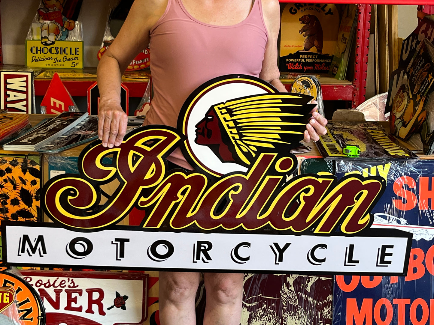 Indian Motorcycles Vintage Style Metal Sign