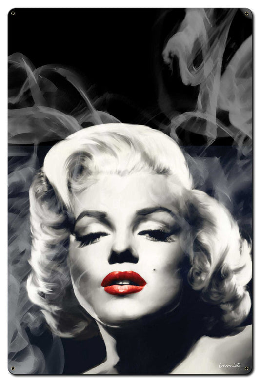 Red Lips Smokey Marilyn 24 x 36