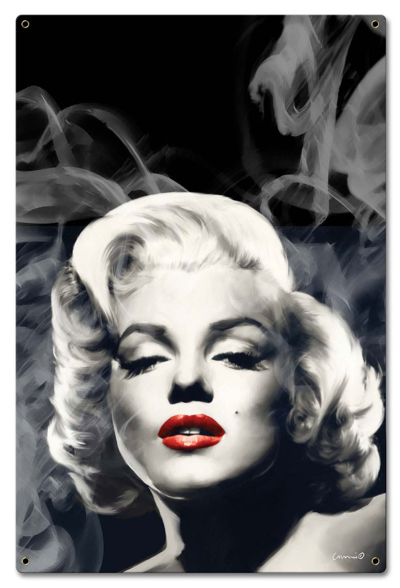 Red Lips Smokey Marilyn 16 x 24