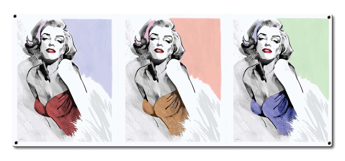 Three Faces Of Marilyn 30 x 13