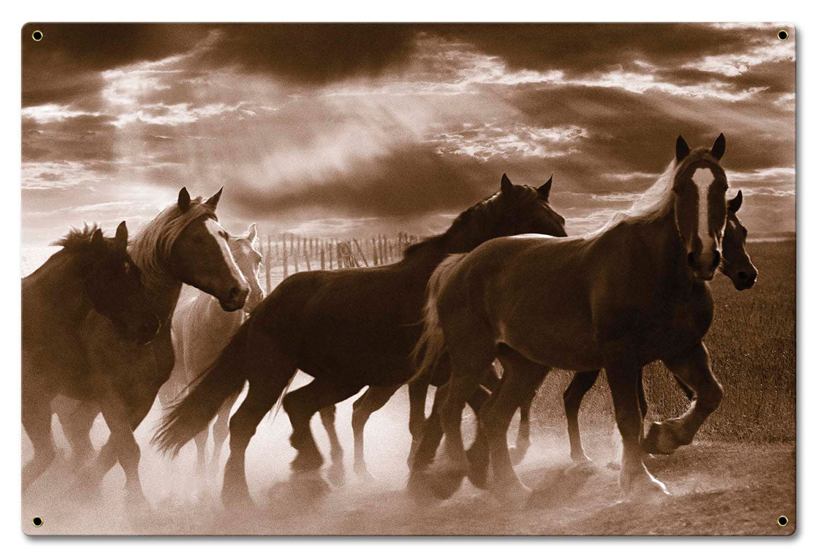 Running Horses 24 x 16