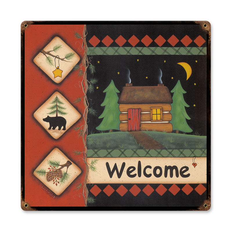 Welcome Cabin 18 x 18