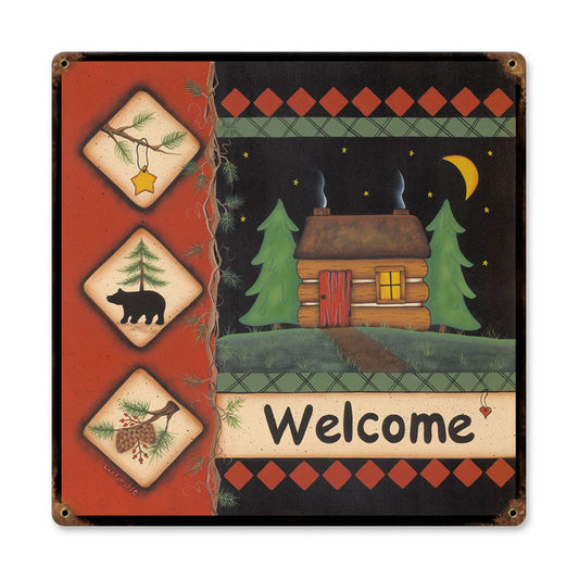 Welcome Cabin 18 x 18