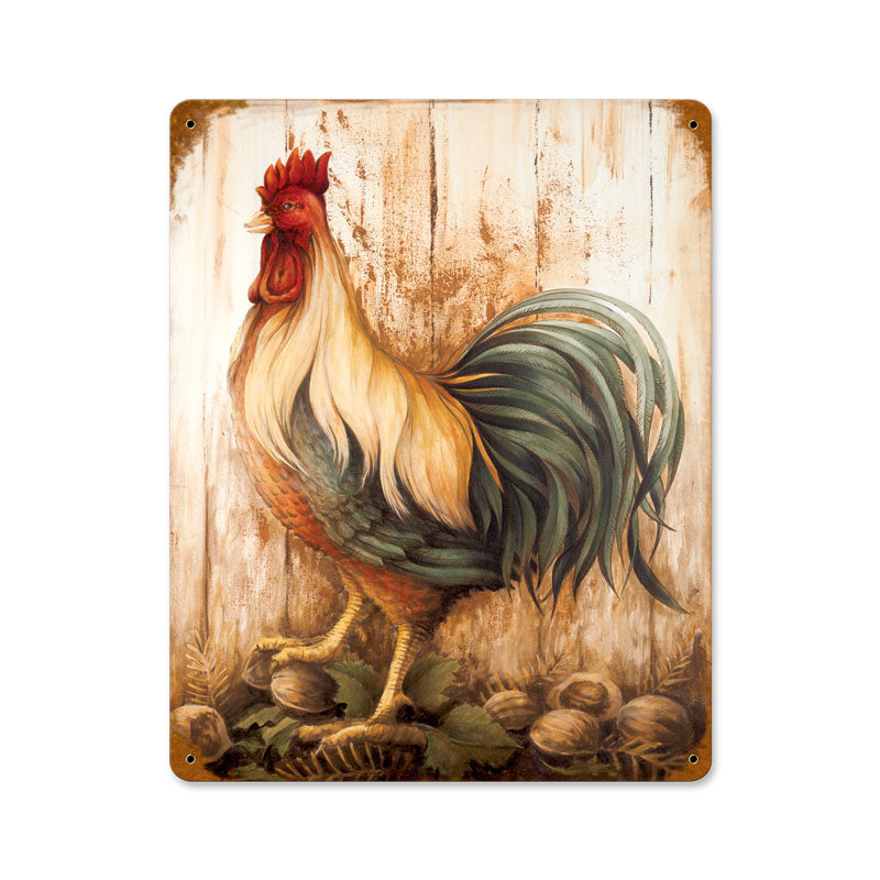 Rooster Barnwood 11 x 14