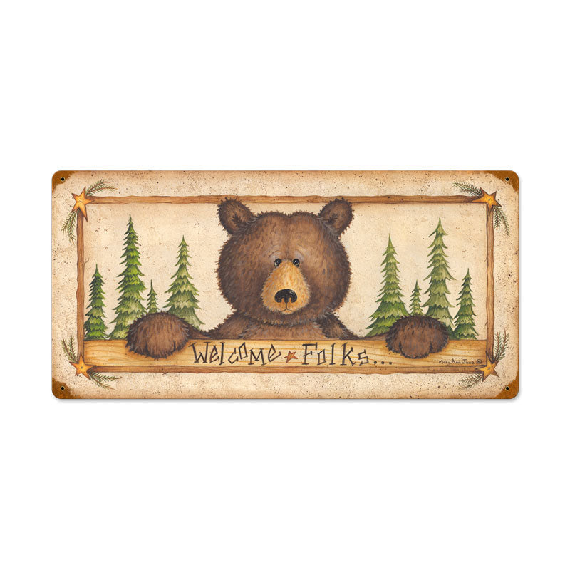 Welcome Folks 24 x 8