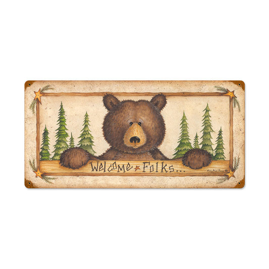 Welcome Folks 24 x 8