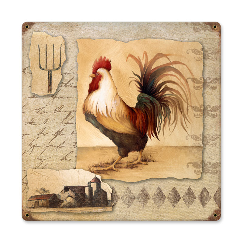Rooster Pitchfork 18 x 18