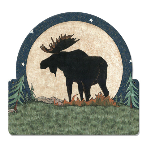 Moose Moon 11 x 12