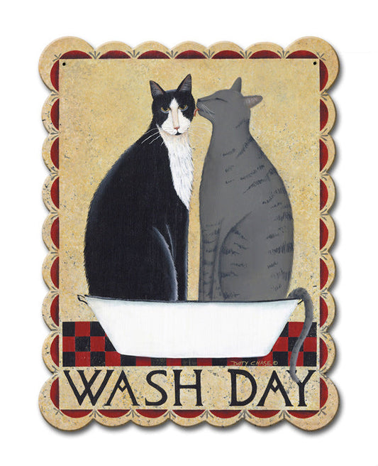 Wash Day Cats 15 x 12