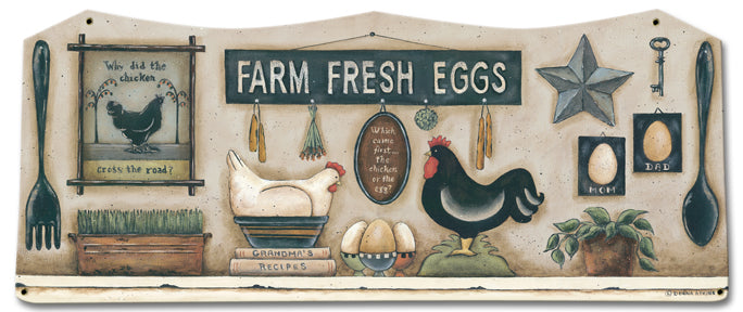 Farm Fresh Eggs 23 x 10