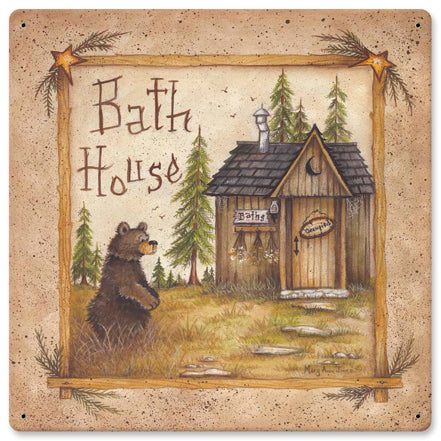 Bath House Bear 12 x 12
