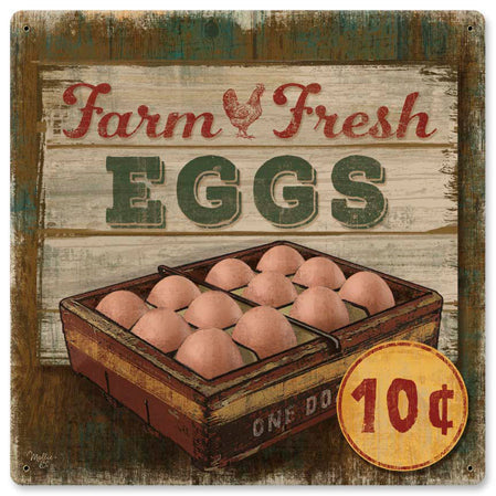 Farm Fresh Eggs 12 x 12