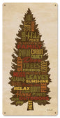 Tree Outdoor Words 12 x 24