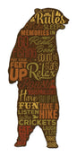 Cabin Rules Bear 12 x 28
