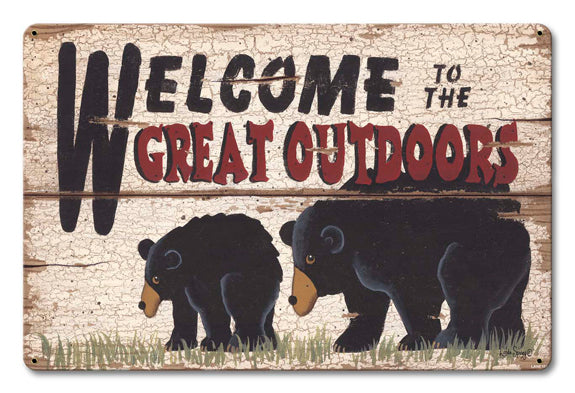 Welcome To The Great Outdoors 18 x 12