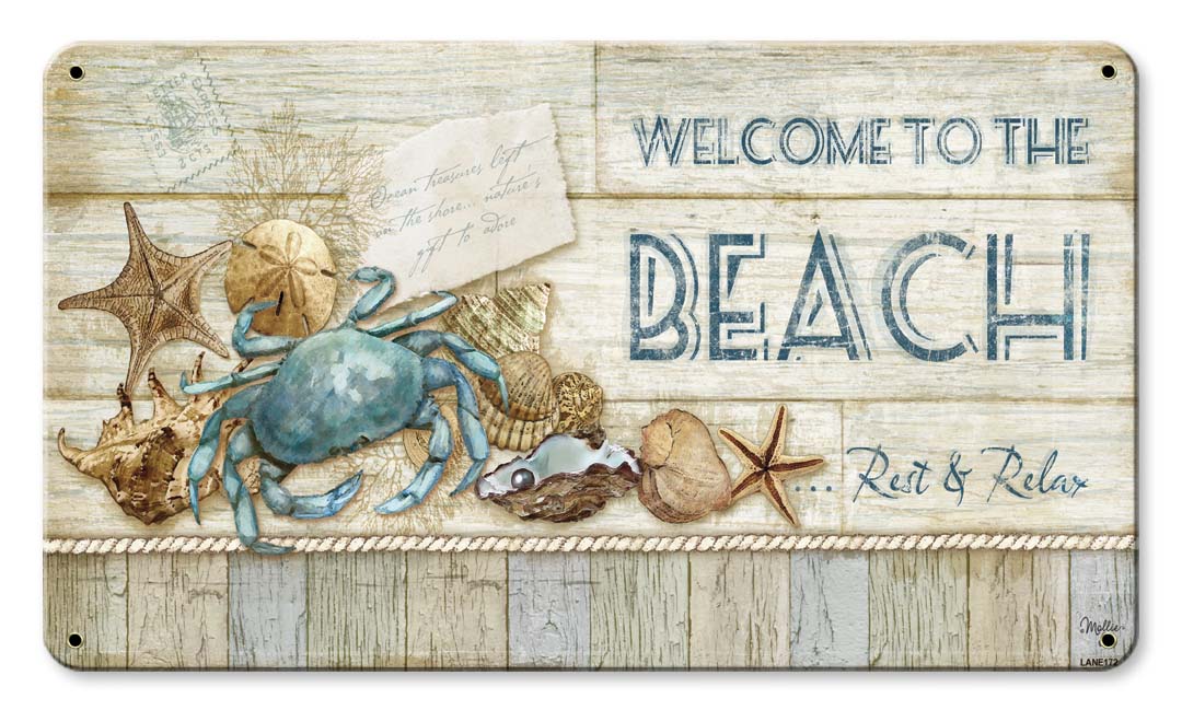 Welcome To The Beach 14 x 8