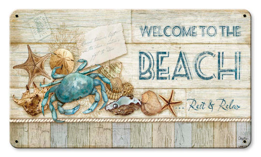 Welcome To The Beach 14 x 8