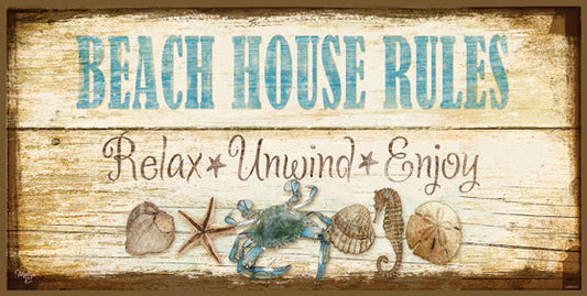 Beach House Rules 24 x 12