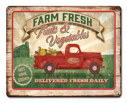 Farm Fresh Fruits And Vegetables 15 x 12