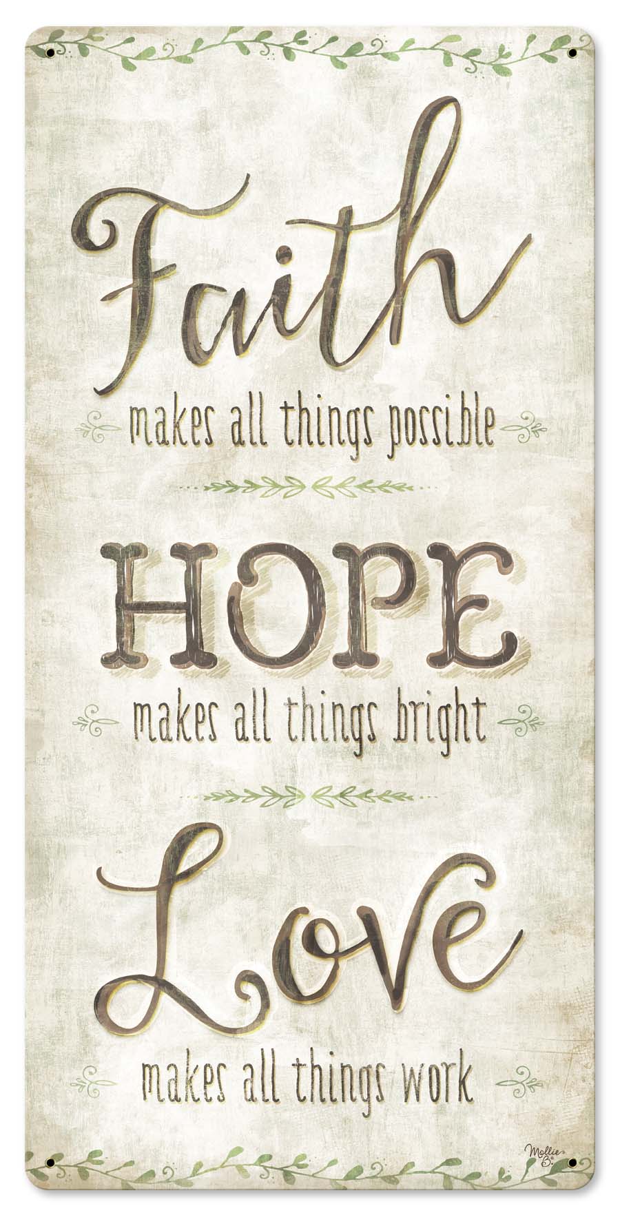Faith Hope Love 12 x 24