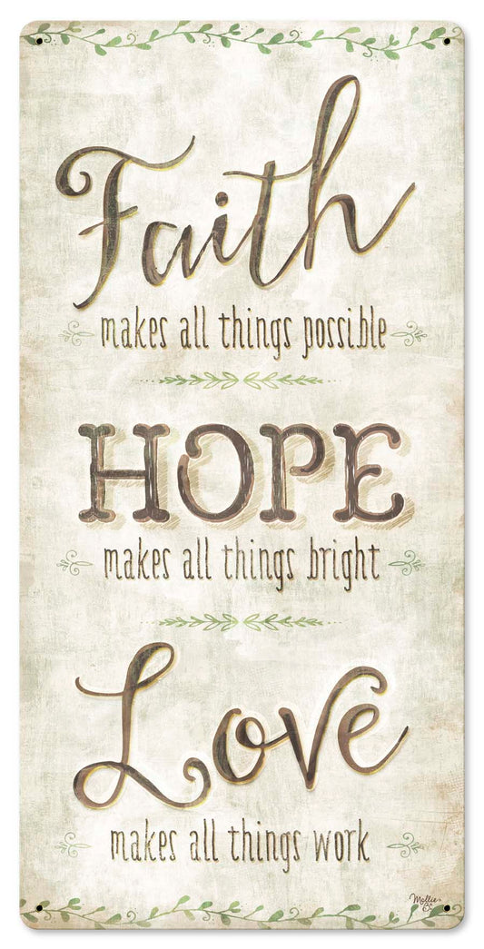 Faith Hope Love 12 x 24