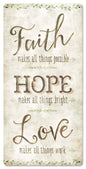 Faith Hope Love 12 x 24