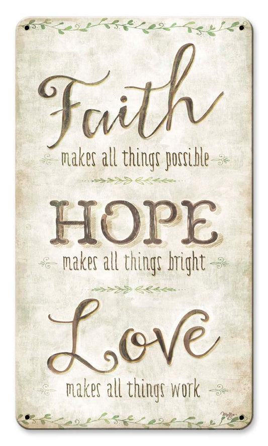 Faith Hope Love 8 x 14