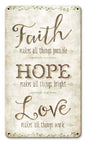 Faith Hope Love 8 x 14