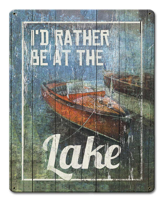 Rather Be At The Lake 12 x 15