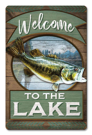 Welcome To The Lake 12 x 18