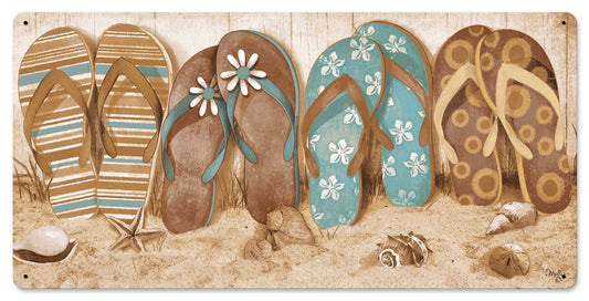 Flip Flops In Sand 24 x 12