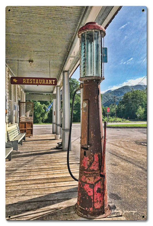 Gas Pump Scene 16 x 24