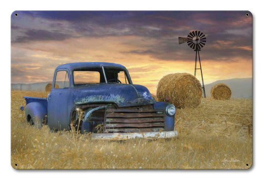 Blue Truck Windmill 18 x 12