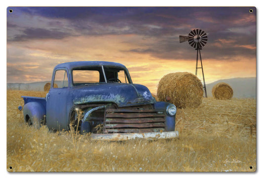 Blue Truck Windmill 24 x 16