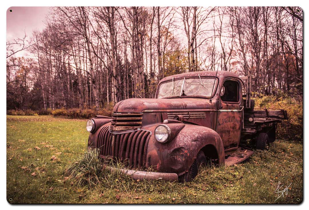Chevy In Field 36 x 24