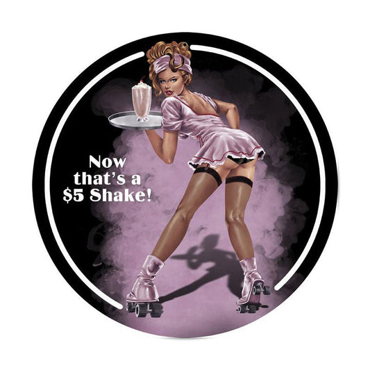 Shake Vintage Style Metal Sign 14 x 14