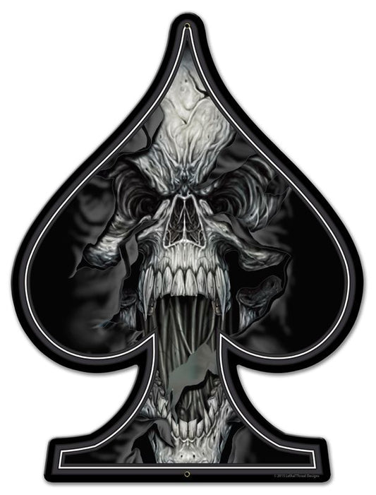 Spade Ripping Skull 18 x 24