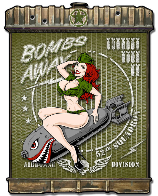 Radiator Bombs Away Vintage Style Metal Sign 24 x 32