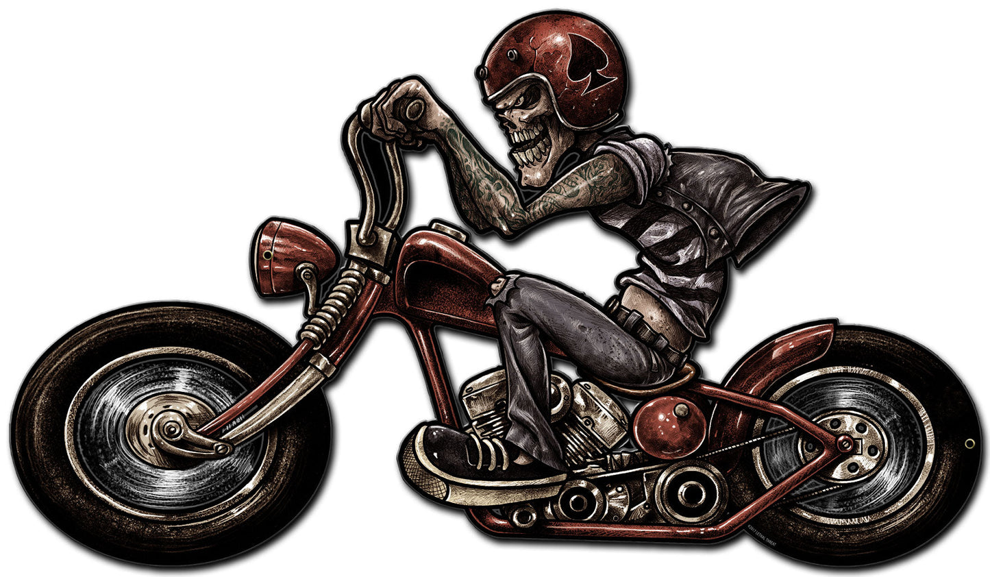 Skull Biker Left 24 x 14