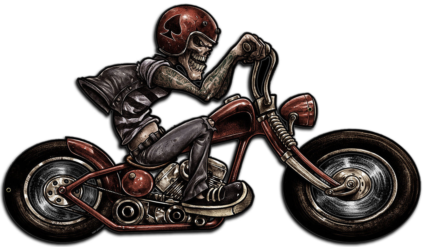 Skull Biker Right 24 x 14