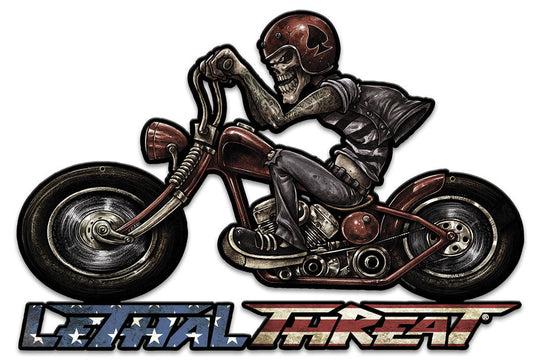 Motorcycle Skull Left 24 x 16