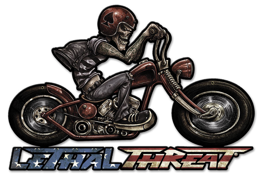 Motorcycle Skull Right 24 x 16