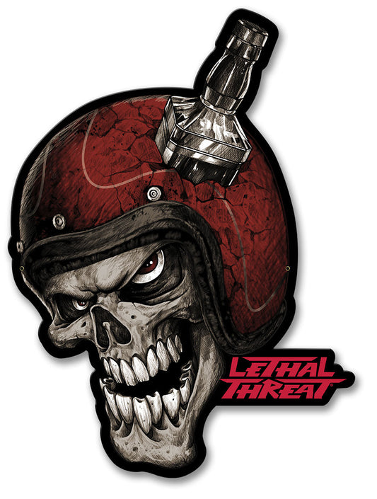 LETHAL THREAT SKULL HELMET 16 X 20
