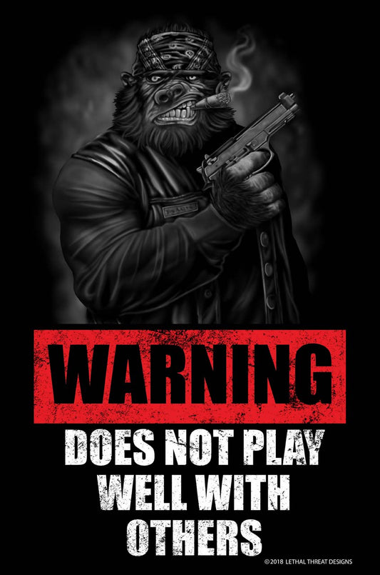 GORILLA WARNING 12 X 18