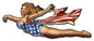 Lady America Left 23 x 10