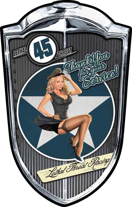 GRILL BOMBERBABE Vintage Style Metal Sign 37 X 58