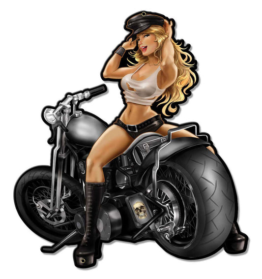 Motorcycle Girl 15 x 15