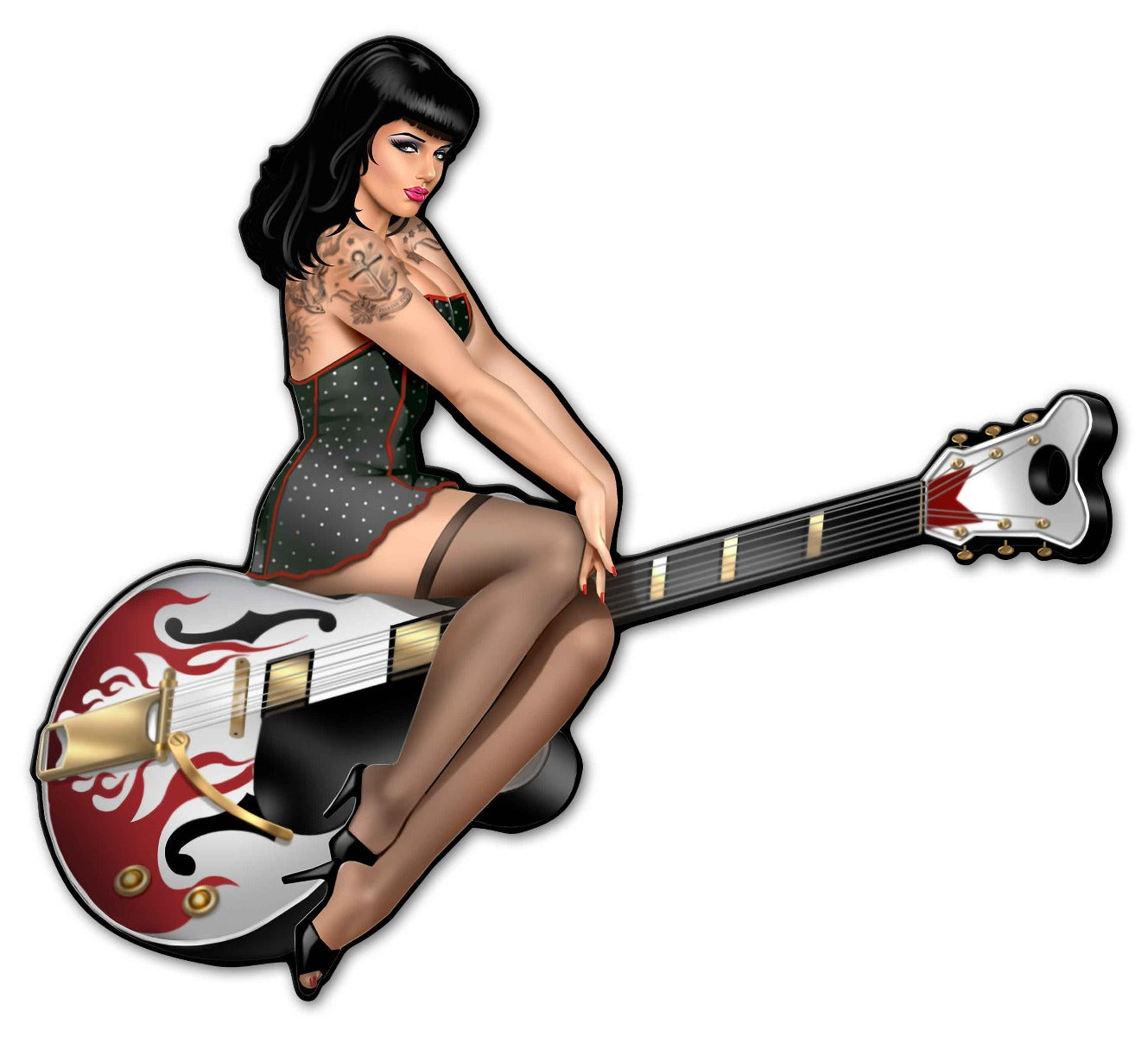 Guitar Girl 39 x 35