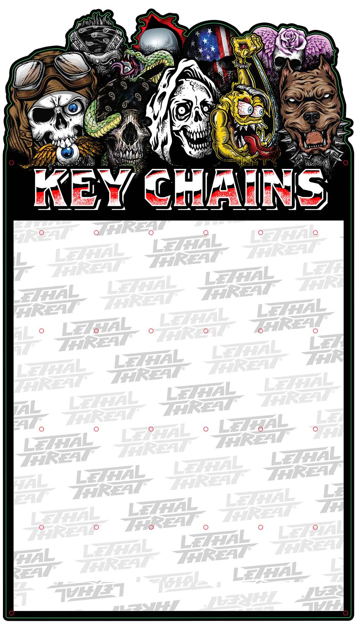 KEY CHAIN METAL DISPLAY 23 X 40